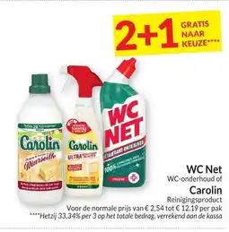 Intermarché WC Net WC-onderhoud of Carolin Reinigingsproduct aanbieding