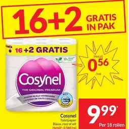 Intermarché Cosynel Toiletpapier Blauw, roze of wit aanbieding