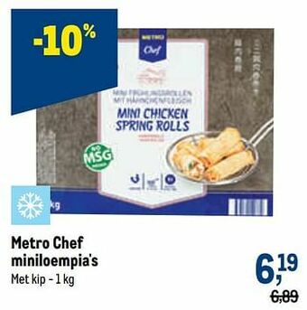 Makro Metro chef miniloempia`s aanbieding