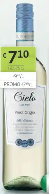 BelBev Cielo Pinot Grigio aanbieding