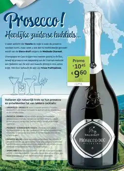 BelBev Balbinot prosecco doc aanbieding
