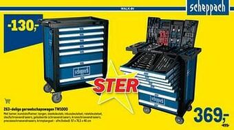 Makro 263-delige gereedschapswagen tw1000 aanbieding