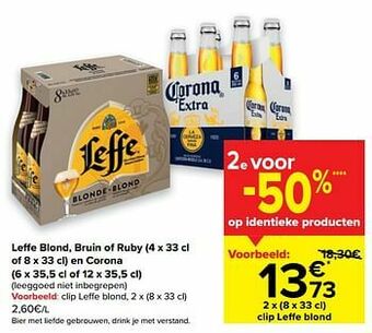 Carrefour Clip leffe blond aanbieding