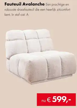 Woonsquare Fauteuil Avalanche aanbieding