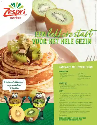 Delhaize Pancakes met zespri kiwi aanbieding