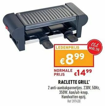 Trafic Raclette grill aanbieding