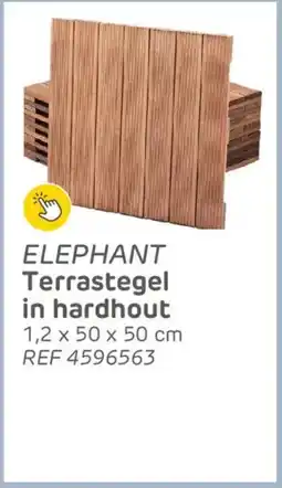 Brico Elephant terrastegel in hardhout aanbieding