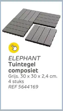 Brico Elephant tuintegel composiet aanbieding