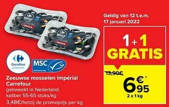 Carrefour Market Zeeuwse mosselen impérial carrefour aanbieding