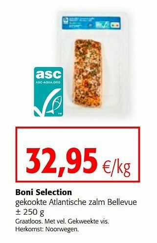 Colruyt Boni selection gekookte atlantische zalm bellevue aanbieding