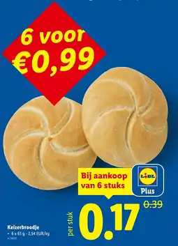 Lidl Keizerbroodje aanbieding