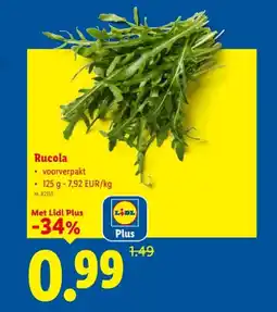 Lidl Rucola aanbieding