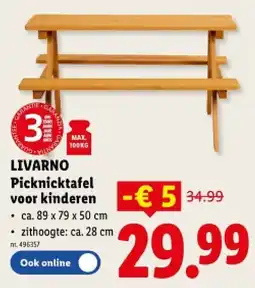 Lidl Picknicktafel voor kinderen aanbieding