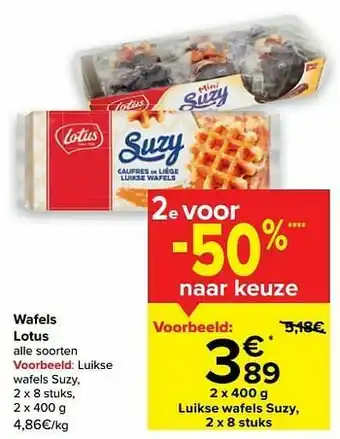 Carrefour Luikse wafels suzy aanbieding