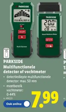 Lidl Multifunctionele detector of vochtmeter aanbieding