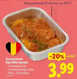 Lidl Ovenschotel kip tikka masala aanbieding