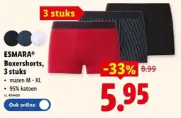 Lidl Boxershorts, 3 stuks aanbieding