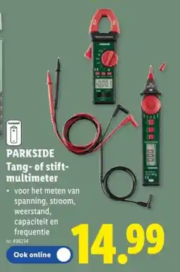 Lidl Tang- of stiftmultimeter aanbieding