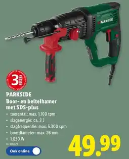 Lidl Boor-en beitelhamer met SDS-plus aanbieding