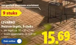 Lidl Houten tegels, 9 stuks aanbieding