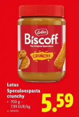 Lidl Speculoospasta crunchy aanbieding
