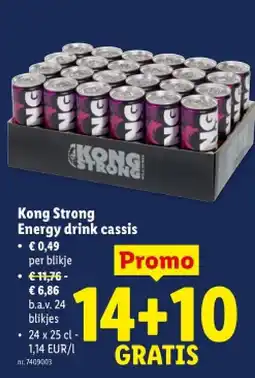 Lidl Energy drink cassis aanbieding