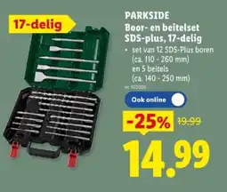 Lidl Boor-en beitelset SDS-plus, 17-delig aanbieding