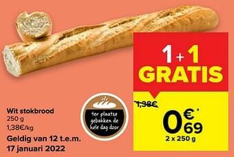 Carrefour Wit stokbrood aanbieding