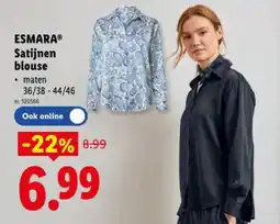 Lidl Satijnen blouse aanbieding