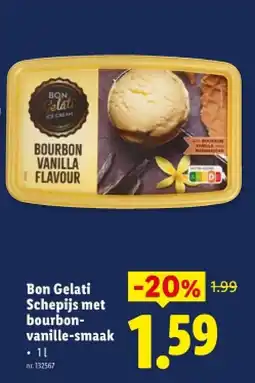 Lidl Bon Gelati Schepijs met bourbonvanille-smaak aanbieding
