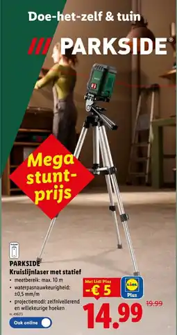 Lidl Kruislijnlaser met statief aanbieding