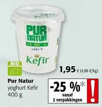 Colruyt Pur natur yoghurt kefir aanbieding