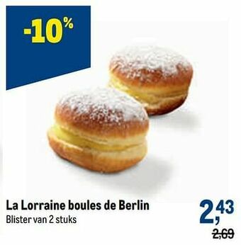 Makro La lorraine boules de berlin aanbieding