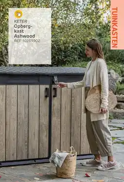 Brico Keter opberg kast ashwood aanbieding