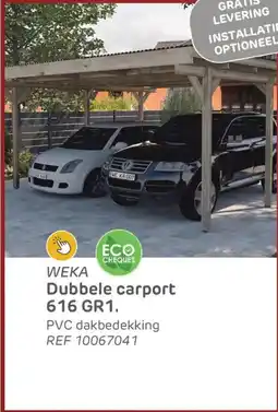 Brico Weka dubbele carport 616 GR1 aanbieding