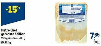 Makro Metro chef gerookte heilbot aanbieding