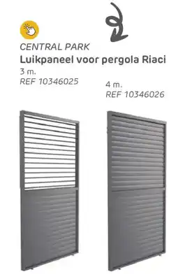 Brico Central park luikpaneel voor pergola riaci aanbieding