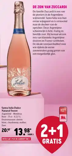 Delhaize Santa julia dulce natural sweet aanbieding