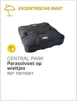 Brico Central park parasolvoet op wieltjes aanbieding