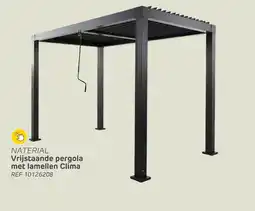 Brico Naterial Vrijstaande pergola met lamellen Clima aanbieding