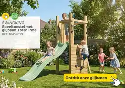 Brico Swingking Speeltoestel met glijbaan Toren Irma aanbieding
