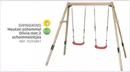 Brico Swingking Houten schommel Olivia met 2 schommelzitjes aanbieding
