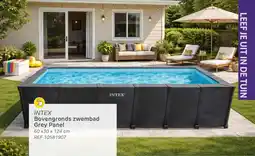 Brico Intex Bovengronds zwembad Grey Panel aanbieding