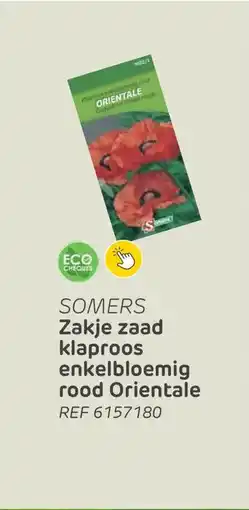 Brico Somers Zakje zaad klaproos enkelbloemig rood Orientale aanbieding