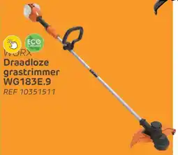 Brico Worx Draadloze grastrimmer WG183E.9 aanbieding