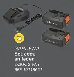 Brico Gardena Set Accu en Lader aanbieding