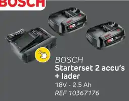 Brico Bosch Starterset 2 Accu's + Lader aanbieding