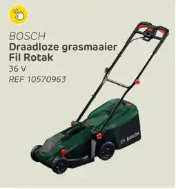 Brico Bosch Draadloze grasmaaier Fil Rotak aanbieding