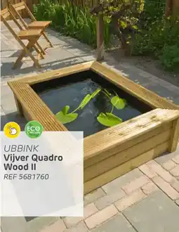 Brico Ubbink Vijver Quadro Wood II aanbieding
