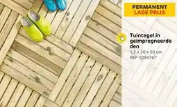 Brico Tuintegel in geïmpregneerde den aanbieding